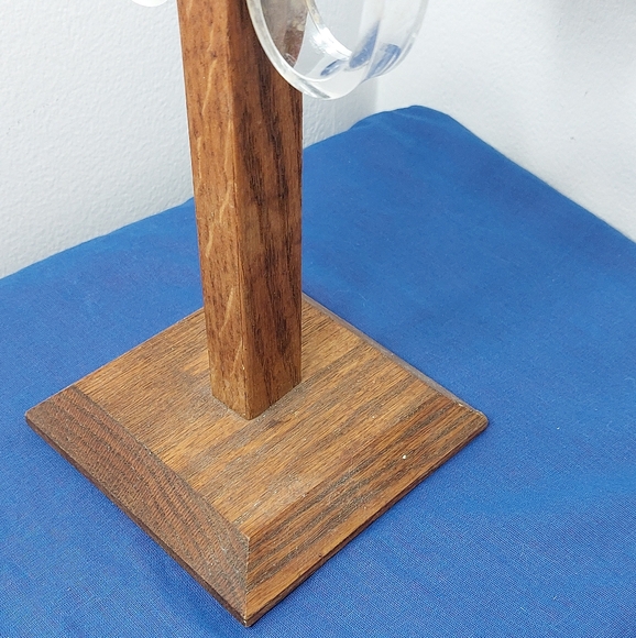 Vintage Wooden Mug Rack/Tree/Stand w/6 Lucite Hooks - Picture 9 of 11